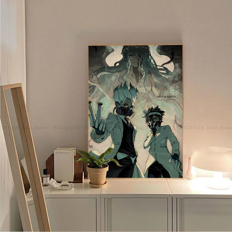 Dr STONE Classic Vintage Posters Decoracion Painting Wall Art White Kraft Paper Wall Decor 1 - Dr. Stone Shop