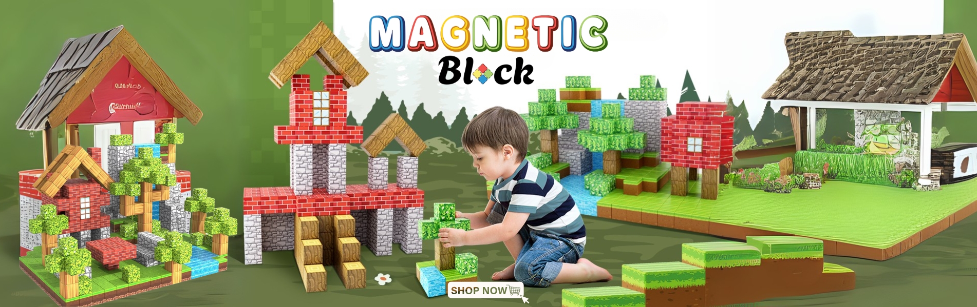 magnetic blocks Banners - Dr. Stone Shop